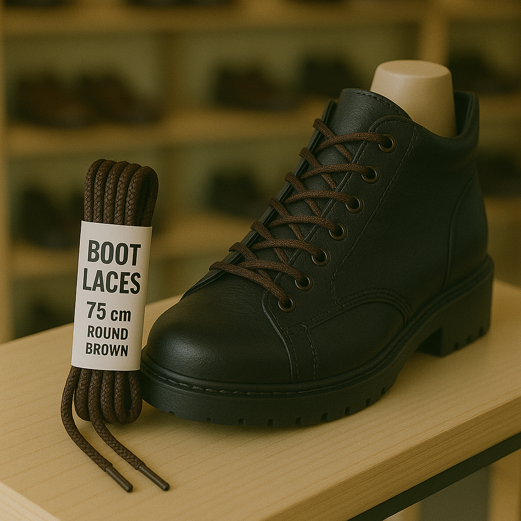 Boot Laces 75cm Round Black