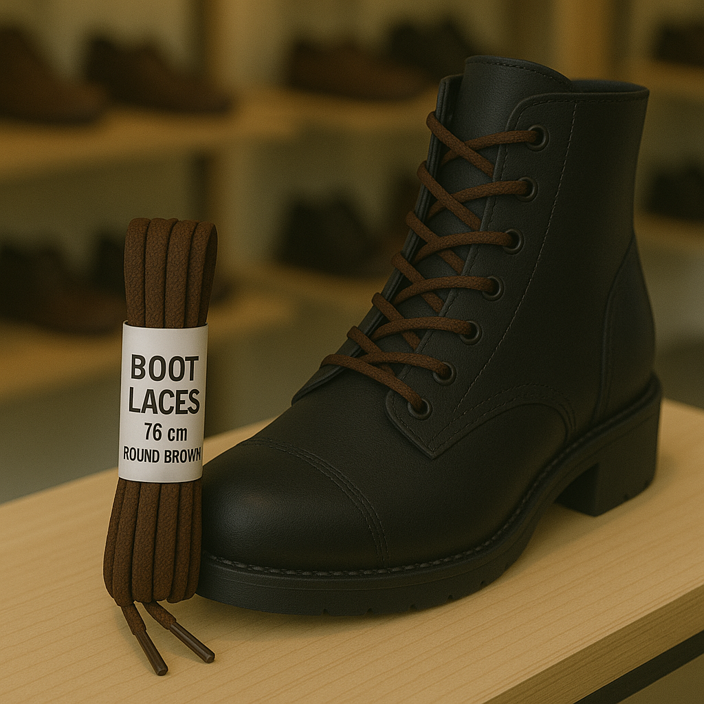 Boot Laces 75cm Round Brown