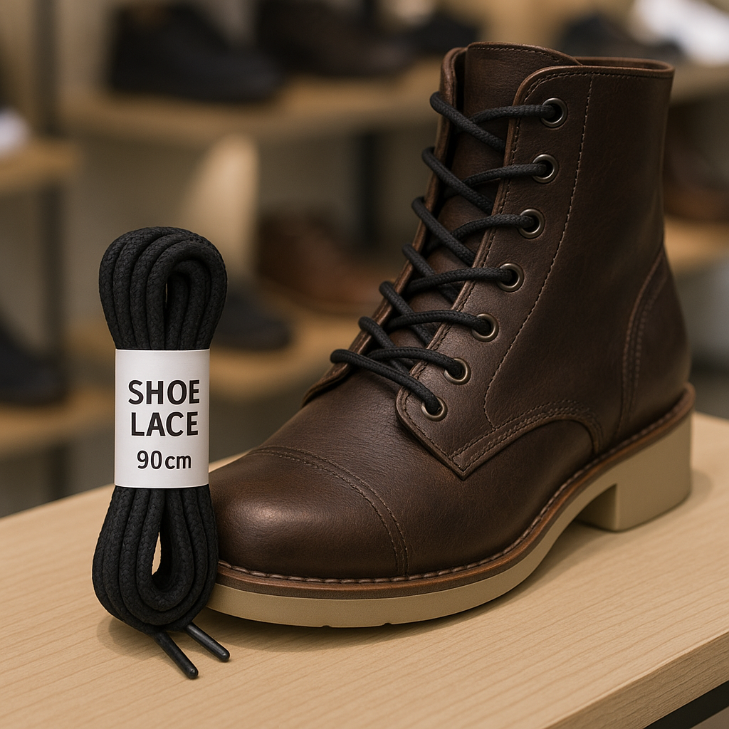 Boot and Trainer Laces 90cm Black Round